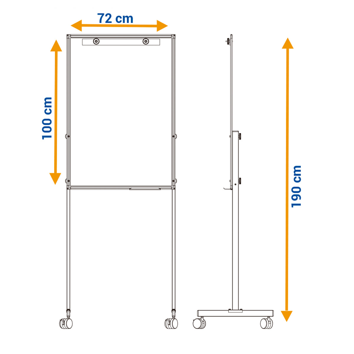 Flip Chart Lousa Quadro Branco Magnético com Rodízios