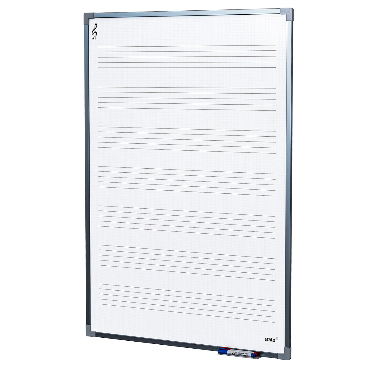 Lousa Quadro Pauta de Música Quadriculado MDF Revestido Alumínio SOFT