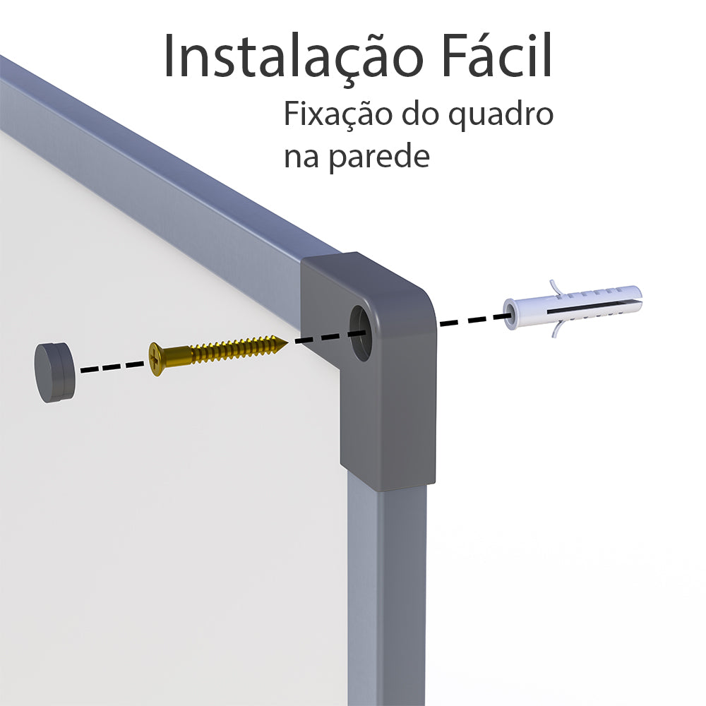 Quadro Branco UV MDF revestido Alumínio SOFT