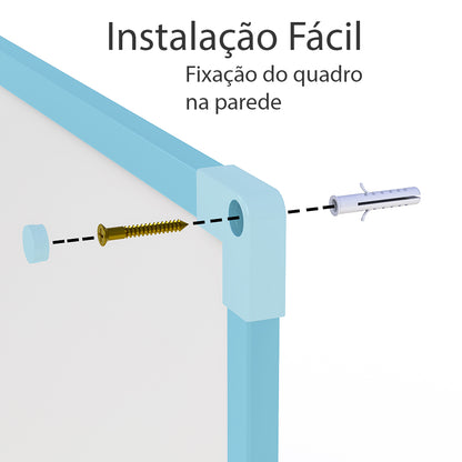 Quadro Branco UV MDF revestido Azul SOFT