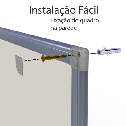 Quadro Branco Porcelana Alumínio A MDF 6 mm