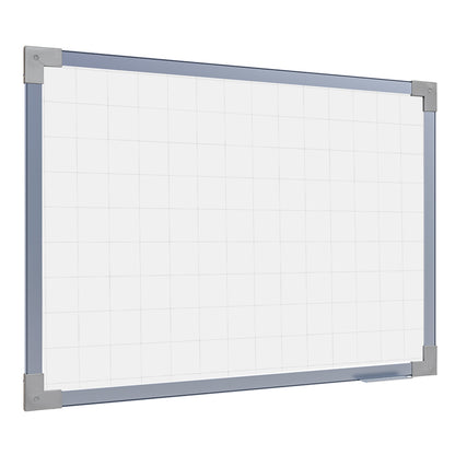 Quadro Branco Fórmica Quadriculada Alumínio PRIME MDF 6 mm