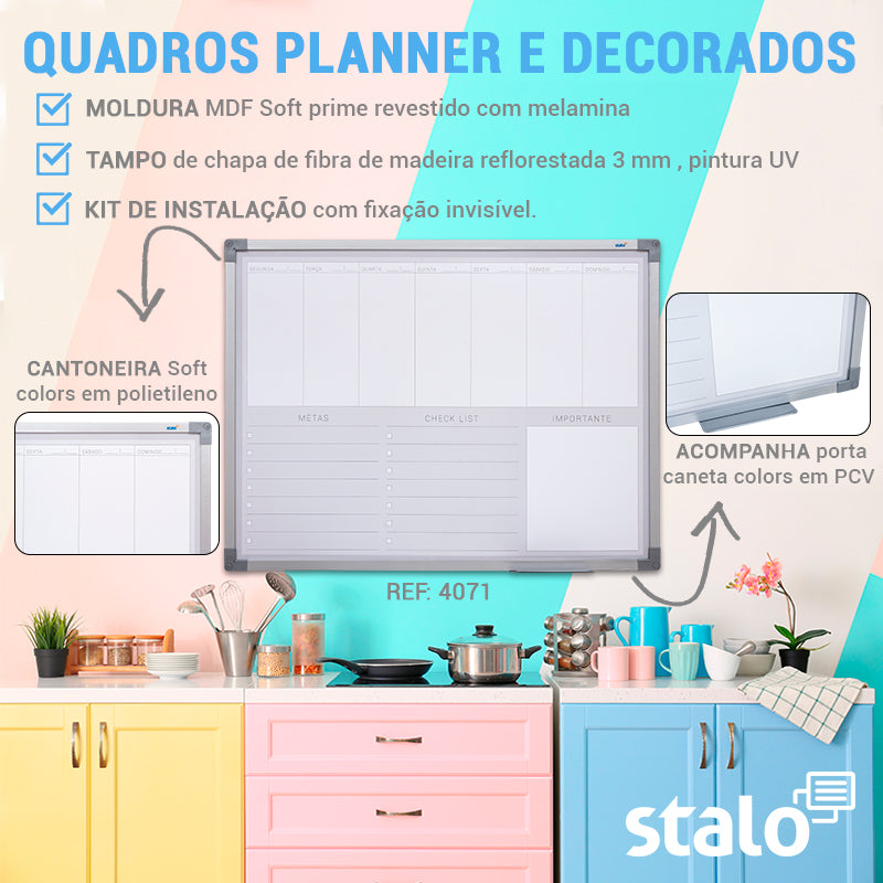 Planner Office MDF revestido Alumínio SOFT