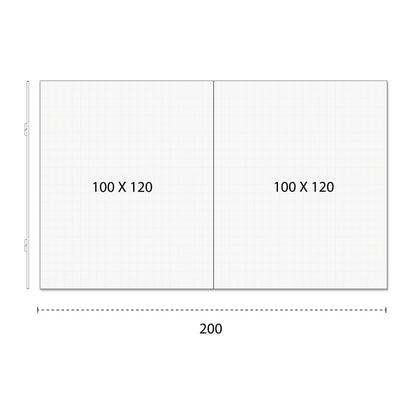 Quadro Branco UV Quadriculada Modular 120 x 150 CM