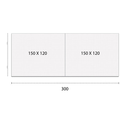 Quadro Branco UV Quadriculada Modular 120 x 150 CM