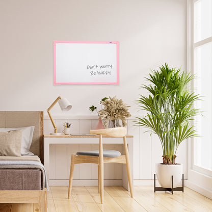 Lousa Quadro Branco UV Moldura MDF Rosa Soft