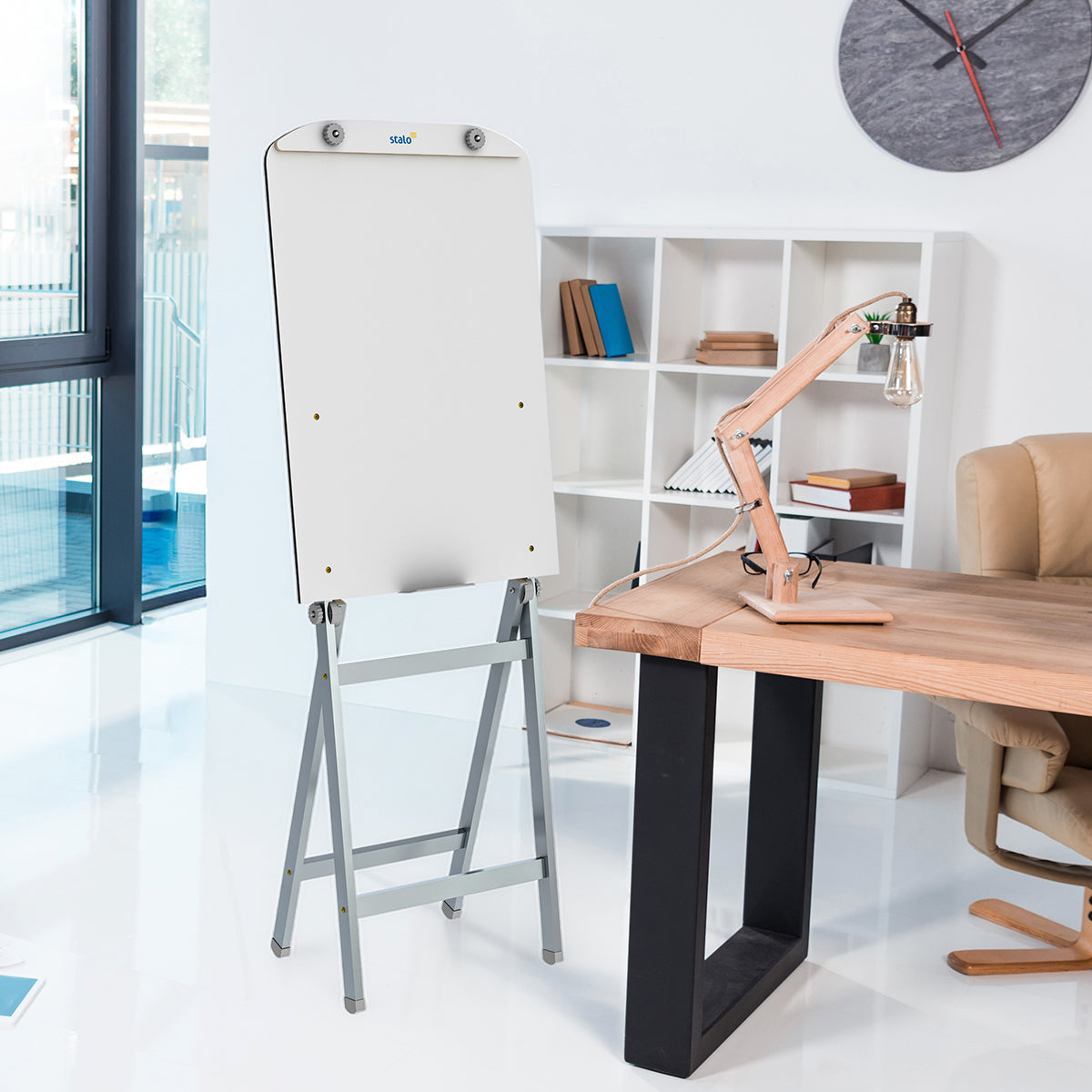 Flip Chart Lousa Quadro Branco Regulável Soft MDF Revestido