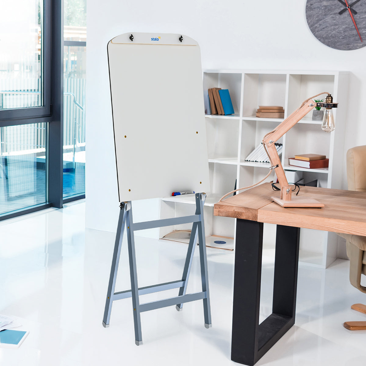 Flip Chart Lousa Quadro Branco Regulável Soft MDF Revestido
