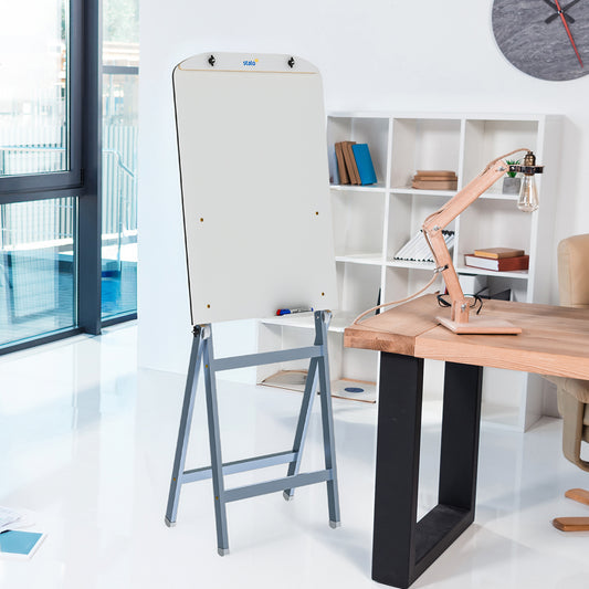 Flip Chart Lousa Quadro Branco Regulável Soft MDF Revestido