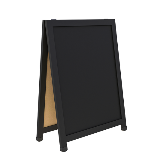 Lousa Cavalete de Calçada Duplo Preto UV MDF