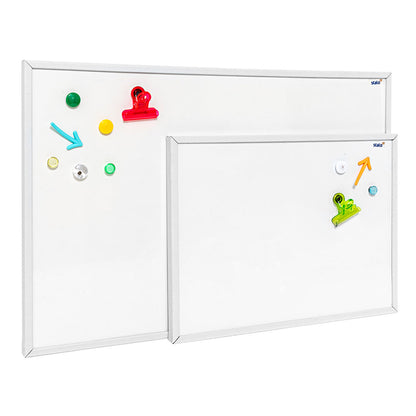 Lousa Quadro Branco Magnético Aço Galvanizado Moldura MDF Branco FIT