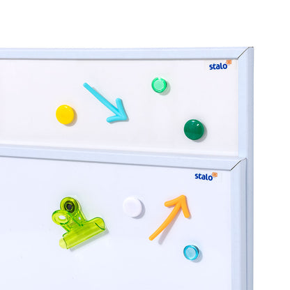 Lousa Quadro Branco Magnético Aço Galvanizado Moldura MDF Branco FIT