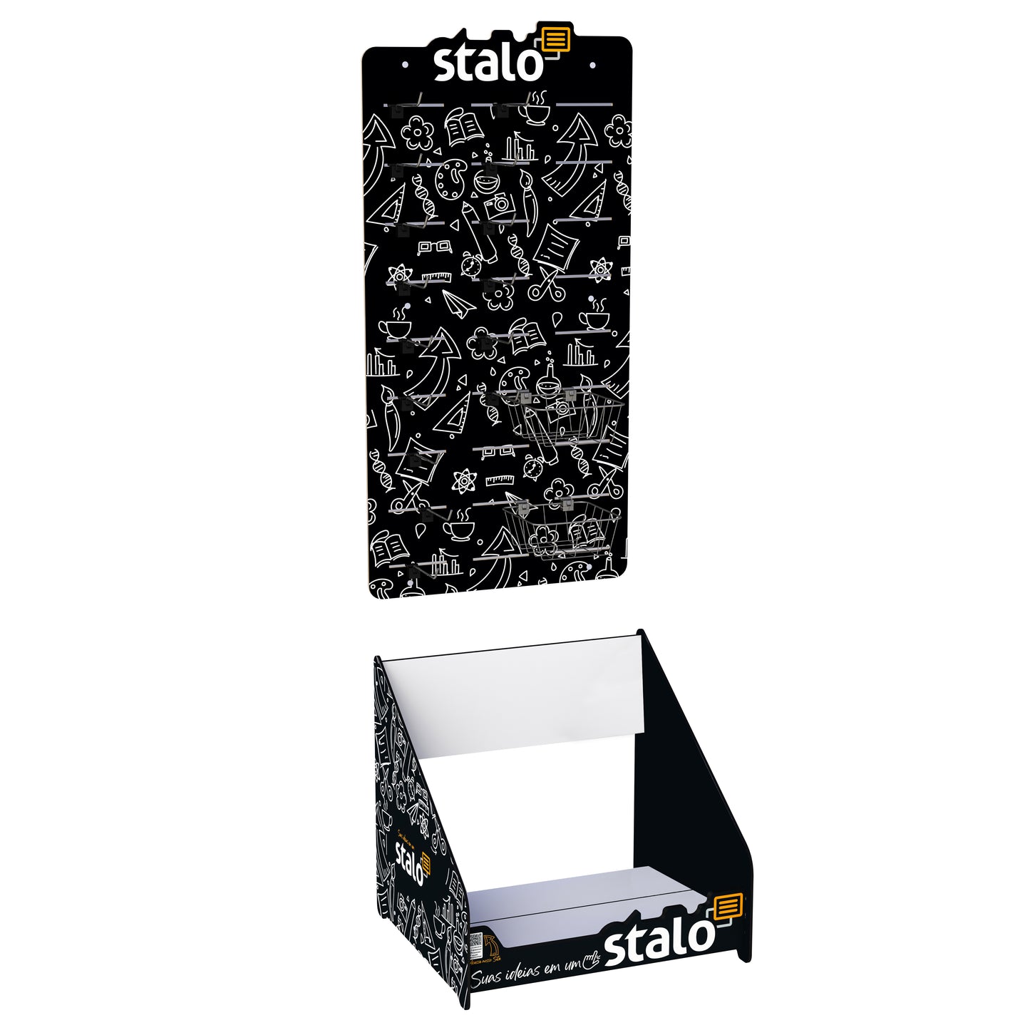 Display de Chão para Quadros e Produtos de Papelaria