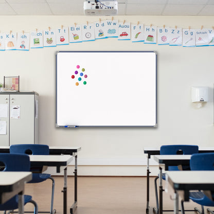 Lousa Quadro Branco Magnético Aço Galvanizado Moldura de Alumínio NEO