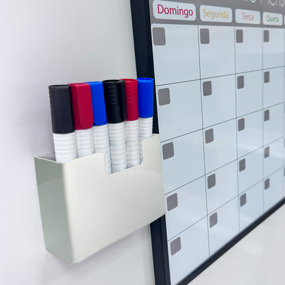 Porta Caneta e Apagador para Lousa Quadro Branco e Verde