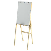Flip Chart Lousa Quadro Branco Dobrável MDF Carvalho