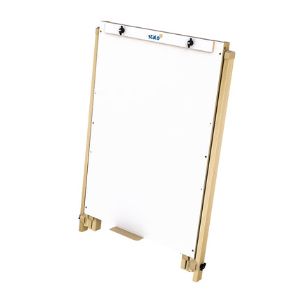 Flip Chart Lousa Quadro Branco Dobrável MDF Carvalho