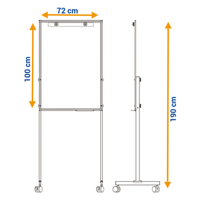 Flip Chart Lousa Quadro Branco Magnético com Rodízios