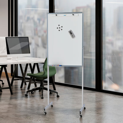 Flip Chart Lousa Quadro Branco Magnético com Rodízios