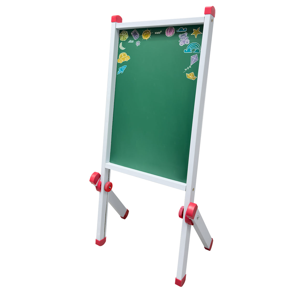 Lousa Quadro Verde Cavalete Infantil Articulado + Giz Colorido e Apagador