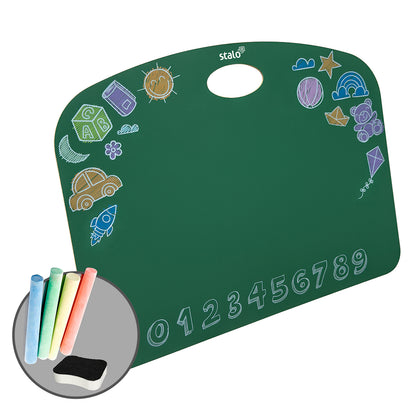 Lousa Quadro Verde Infantil + Giz Colorido e Apagador