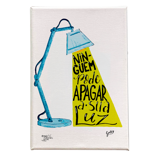 Quadro Decorativo Canvas Frase Ninguém Pode Apagar a Sua Luz