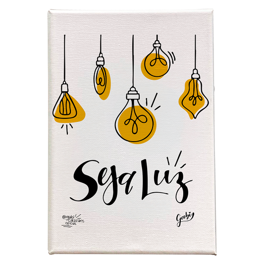 Quadro Decorativo Canvas Frase Motivacional Seja Luz