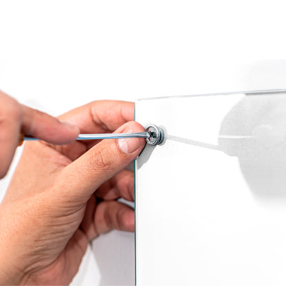 Lousa Quadro Branco de Vidro Temperado com Fundo Branco