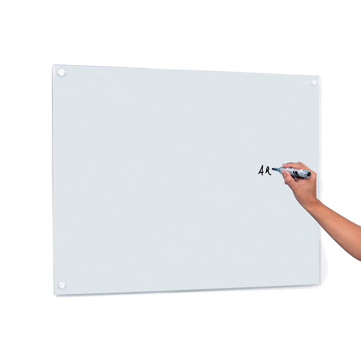 Lousa Quadro Branco de Vidro Temperado com Fundo Branco