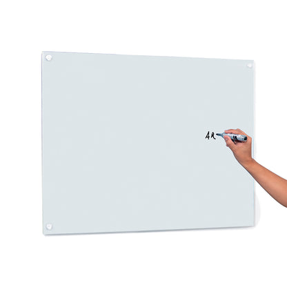 Lousa Quadro Branco de Vidro Temperado com Fundo Branco