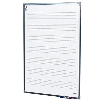 Lousa Quadro Pauta de Música Quadriculado MDF Revestido Alumínio SOFT