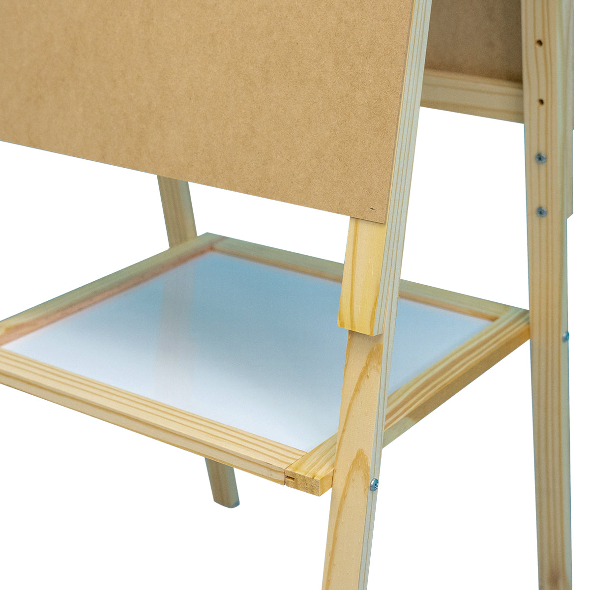 Flip Chart Lousa Quadro Branco Duplo Compact Line 2 em 1 MDF Carvalho