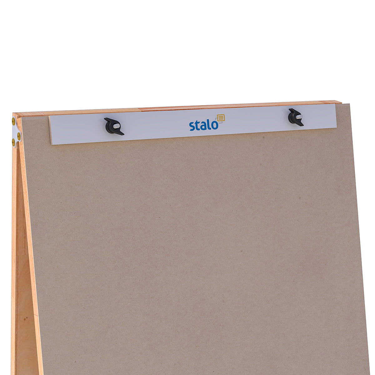 Flip Chart Lousa Quadro Branco Duplo Compact Line 2 em 1 MDF Carvalho