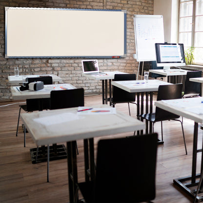 Lousa Quadro Branco de Porcelana Magnético Moldura de Alumínio PRIME