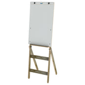Flip Chart Lousa Quadro Branco Regulável Carvalho Fit