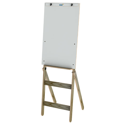 Flip Chart Lousa Quadro Branco Regulável Carvalho Fit