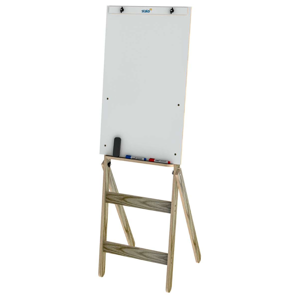 Flip Chart Lousa Quadro Branco Regulável Carvalho Fit