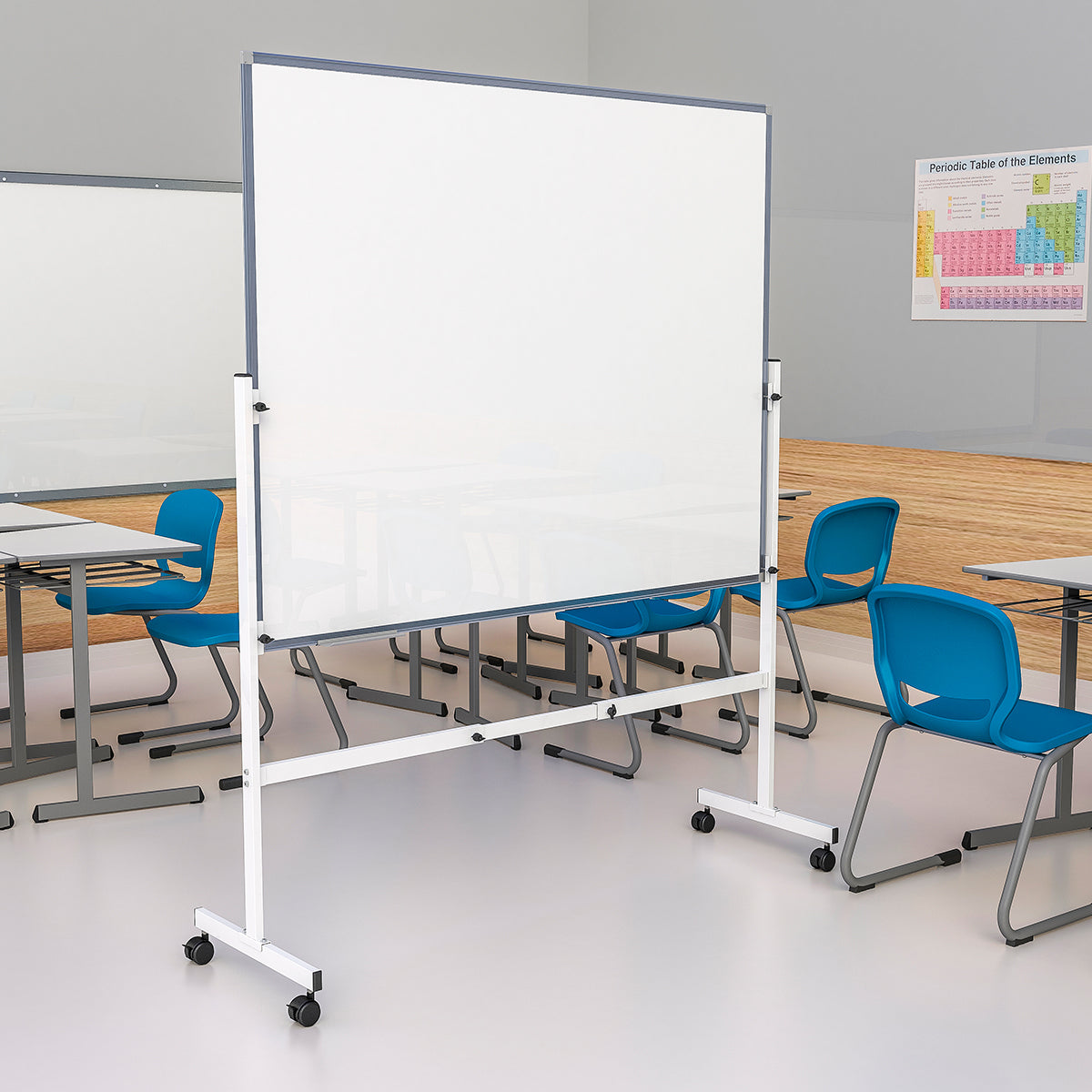 Suporte de Metal Móvel para Quadros e Lousas com Rodízio