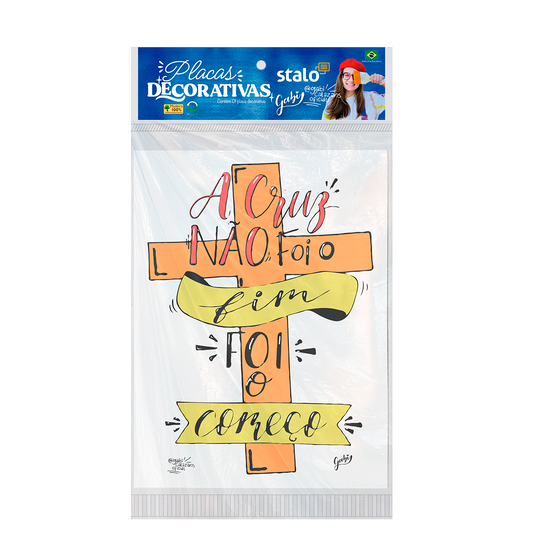 Placa Decorativa Frase Cristianismo Não Foi o Fim, Foi o Começo